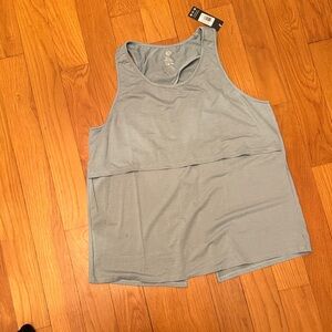 Kindred Bravely Ice Blue Athletic Nursing and Maternity Tank Top